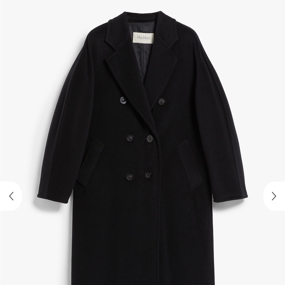 MaxMara Black 101801 Icon Coat Vintage Size 8